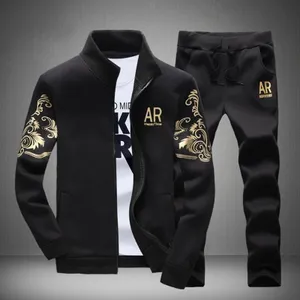 Plus Size Tracksuits Men's Full Length Sports Suit Two-pieces Fashion Sweatshirt