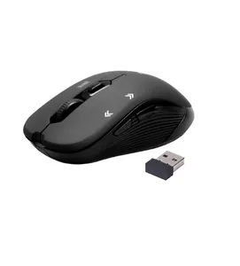 2.4G Portable Optical Tracking Mouse with Mini USB Receiver, 800/1200/1600 DPI Switch, 10m Working Range and 6 Programmable Buttons Black
