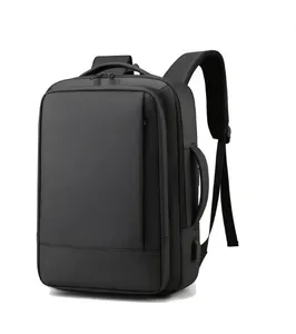 Business Laptop Bag, Waterproof Backpack with USB Charging for 15.6 Inch Notebook, Laptop Bag with 30% Capacity Expansion