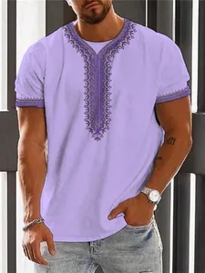 Vintage Ethnic T-shirt 3D Print Clothing O-neck Men Tops Oversized Short Sleeve Tee Summer Loose Male Streetwear Mens Clothes